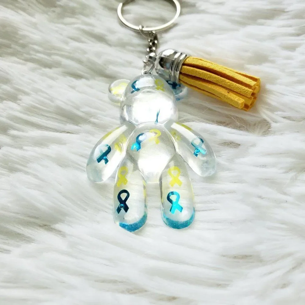 Down Syndrome Awareness Bear Keychain